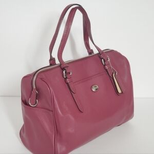 Coach Maroon Leather Shoulder Bag
